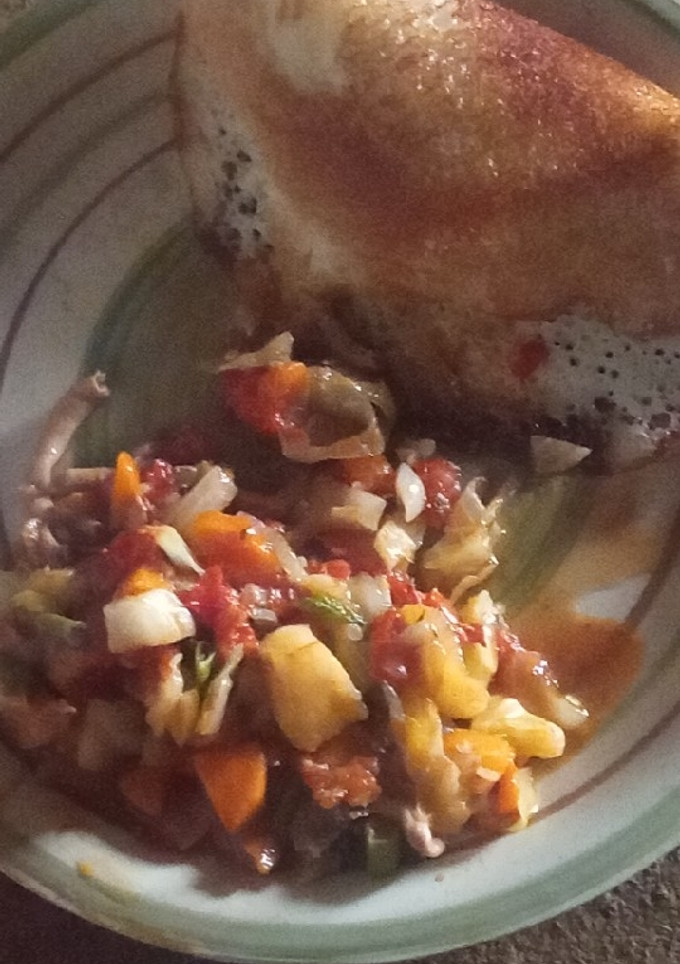 A picture of Sinasir with Cabbage Sauce.