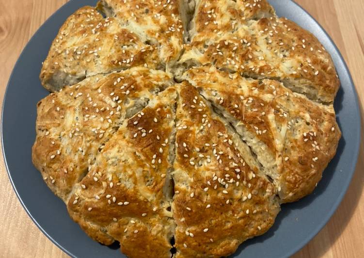 Steps to Prepare Favorite Zaatar and cheese scones
