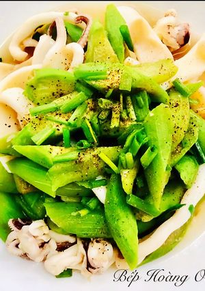 Hình của món Mực Xào Mướp.