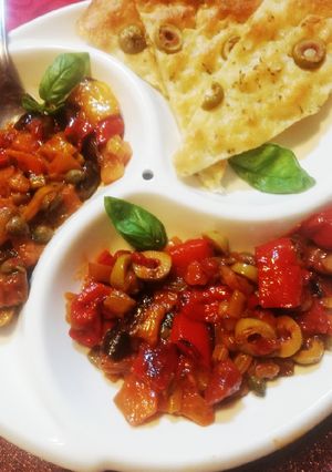 A picture of Sicilian Sweet and Sour Caponata 💗.