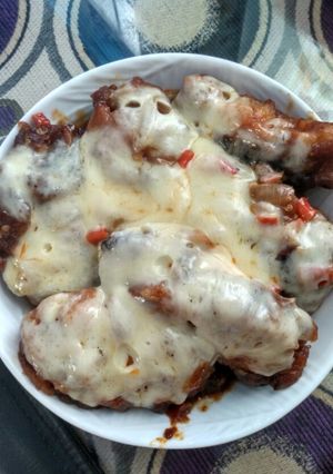 Foto resep Ayam ala richesee factory with mozarela. Level 4