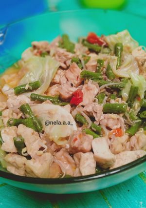 Foto resep Oseng Tahu, Tempe, Kubis, Kacang Panjang, Kecambah :v