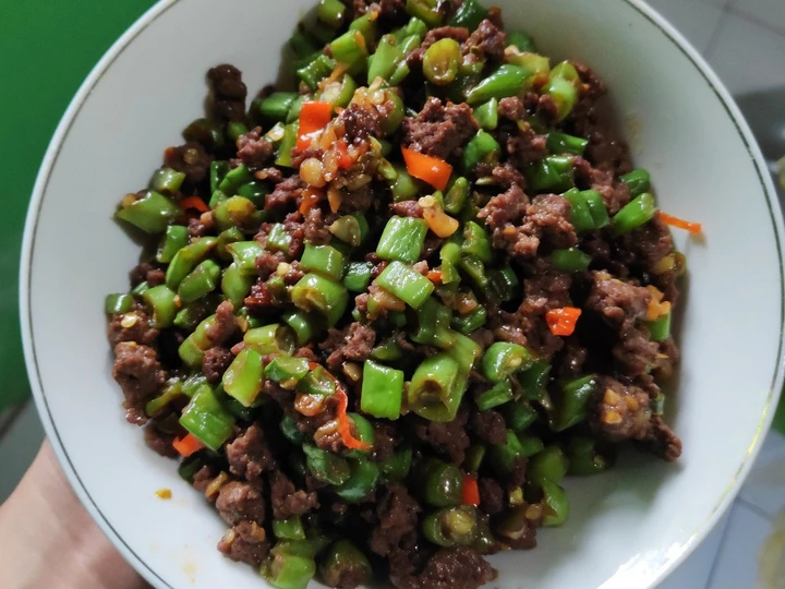 Langkah Mudah untuk Menyiapkan Resep Tumis Daging Cincang &amp;amp; Buncis yang Enak Banget Anti Ribet, Mantap