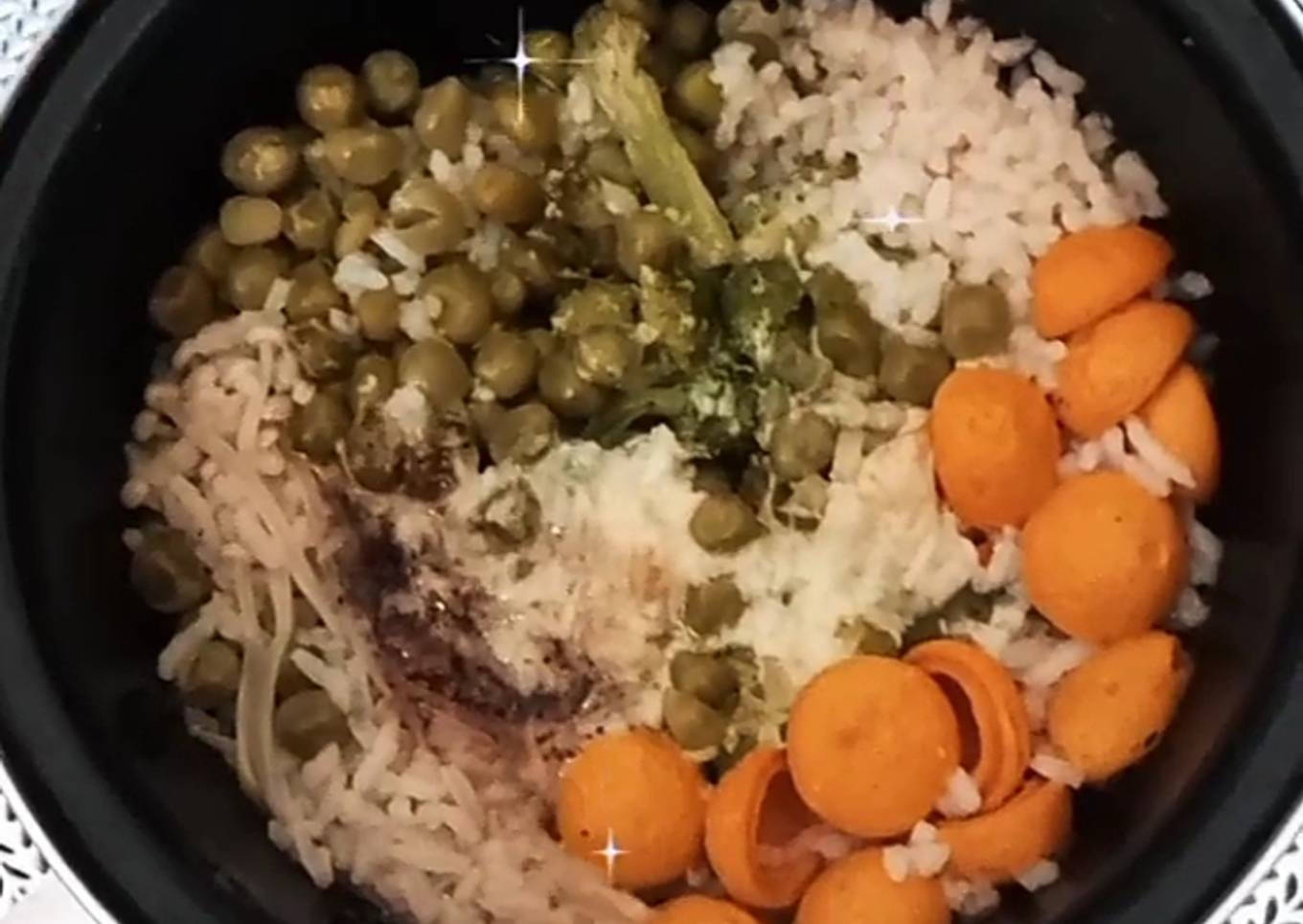 Nasi Sisa > Mushroom Pot Rice and Vegetables..