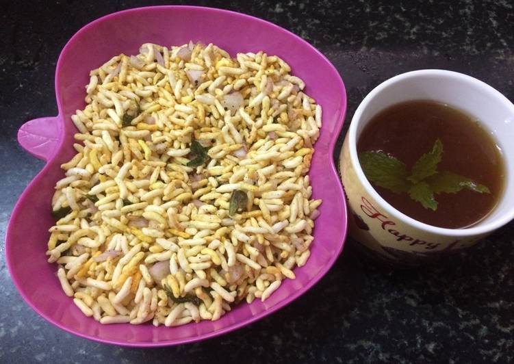 Recipe of Perfect Jatpat Lemon Bhel with Lemon Mint Tea