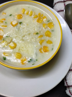 A picture of Corn cheese chowder.