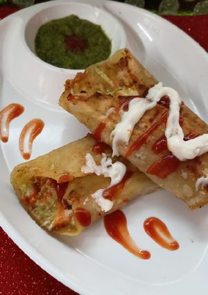 A picture of Cheese Paneer wrap.
