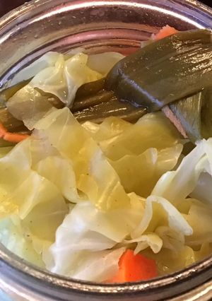 A picture of California Farm Quick Pickled Curtido Cole Slaw.