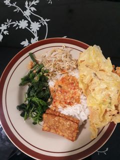 Foto resep Nasi pecel rumahan sederhana