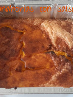 Una foto de Soufflé de zanahorias con salsa de yogur*