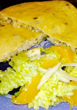 Foto principal de Tortilla de bacalao con ensalada de naranja