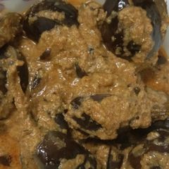 Hyderabadi Baigara Baigan A picture of Hyderabadi Baigara Baigan.