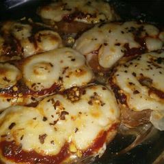 Overloaded Cheesy Bruschetta A picture of Overloaded Cheesy Bruschetta.