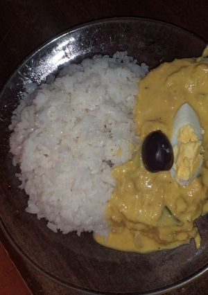 Una foto de Arroz con ají de pollo