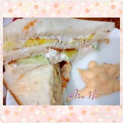 A picture of #Chicken_With_Egg_Mayo_Sandwich!! #KokabandCookpad #RamadanKiTayari.