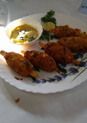 A picture of Veg corn kabab.