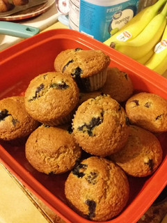 A picture of Blueberry Oat Bran Muffins.