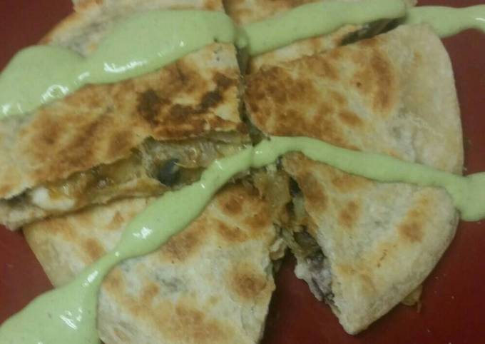 Steps to Prepare Favorite Vegetarian black bean curry quesadillas