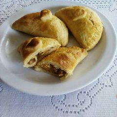 A picture of Cheesy Pilchard and Potato Pie.