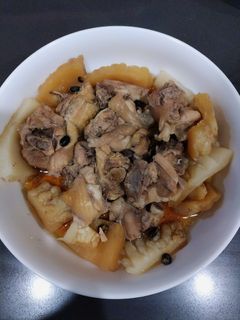 苦瓜燒雞(電鍋料理)(簡單料理) 的食譜成品照片