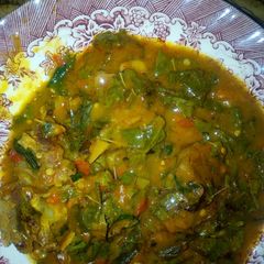 A picture of Oha soup.