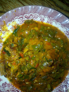 A picture of Oha soup.