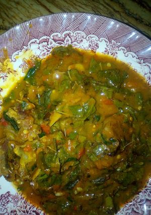 A picture of Oha soup.