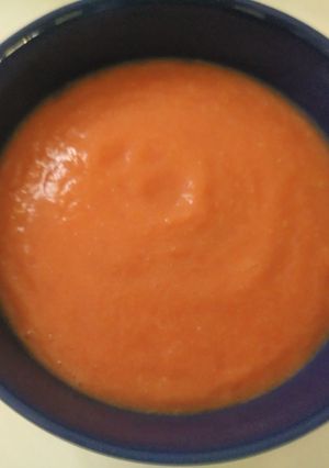 Una foto de Salmorejo tradicional