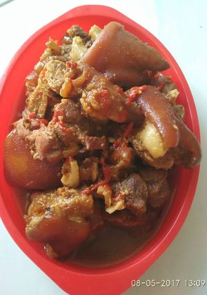Foto resep Kaki babi kecap pedas