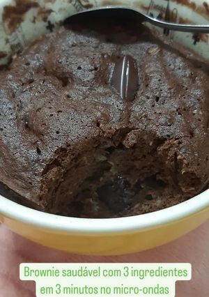 Foto de Brownie Saudável de Micro-ondas de 3 ingredientes
