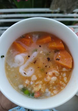 Hình của món Bánh canh tôm cốt dừa.