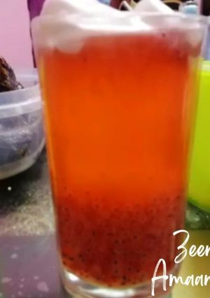 A picture of Roohafza and Pomegranate Coolant.