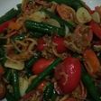 Tumis teri melinjo kacang panjang