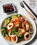 Miến xào hải sản, rau củ
