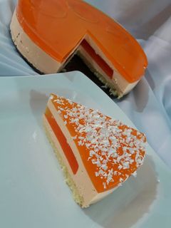 عکسی از دستور چیز کیک پرتقالی 🍊