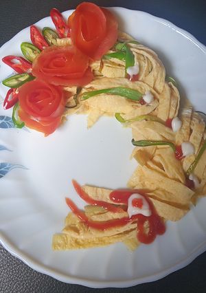 Foto resep Telur Dadar Iris Teflon