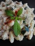 Cavatelli di ricotta tonno,zucchine e panna, profum alla menta