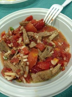 Una foto de Hígado de cerdo aliñado al cilantro