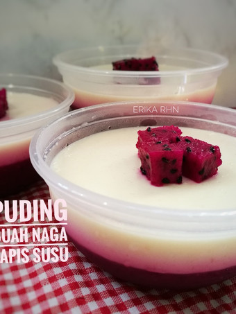 Resep Puding Buah Naga Lapis Susu Sederhana Dan Enak