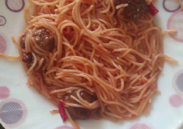 Spaghetti with meatballs#author Marathon