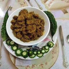 A picture of Bitter gourd pickle.