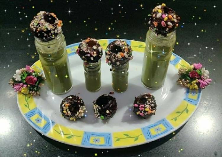 Chocolate golgappa with paan shots