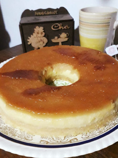 Una foto de Flan con galletitas María y Coco...❤🍮❤🍮❤