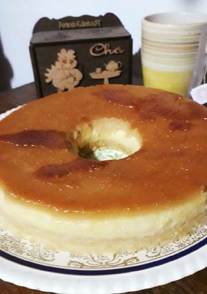 Una foto de Flan con galletitas María y Coco...❤🍮❤🍮❤