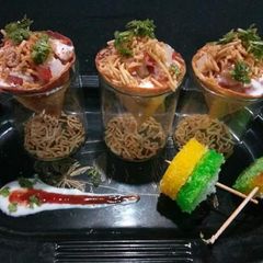 A picture of Corn Cone Chaat.