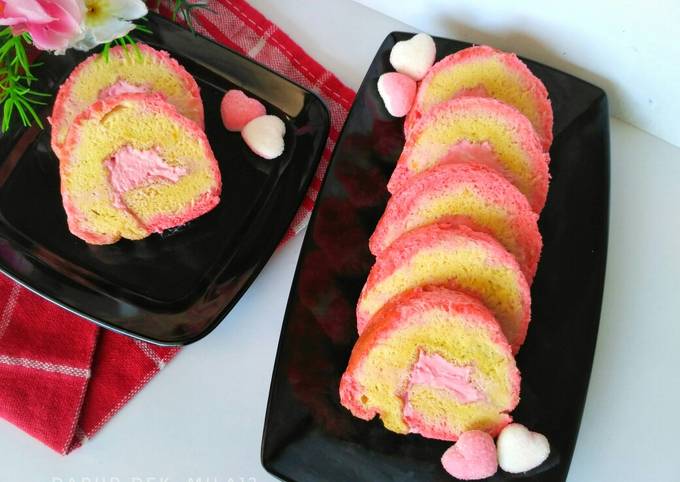 How to Cook Delicious Strawberry Japanese Rollcake 4 telur