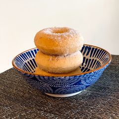 A picture of Dairy Free Baked Mini Donuts with Cinnamon Sugar.