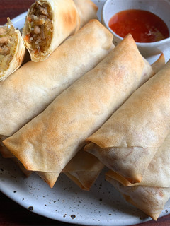 A picture of Oven Baked Spring Rolls.