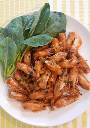 รูปของ หัวกุ้งผัดพริกเกลือง่ายๆ🦐🌶 Shrimp Head Fried with Salt&Chilli