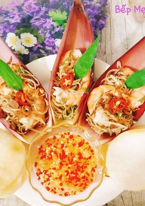 Hình của món Gỏi Tôm Hoa Chuối.